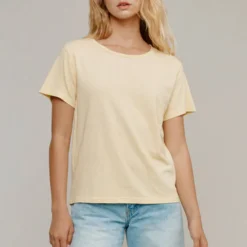 Jungmaven - T-shirt Ojai - Jaune Sunbleached