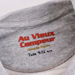 La Caverne du Pont-Neuf x Au Vieux Campeur - Sweat Patch Enfant - Gris Clair
