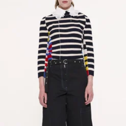 La Fetiche - Pull Mae - Marine et Ecru