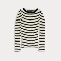 La Fetiche - T-shirt rayé Jackie - Ecru et Marine