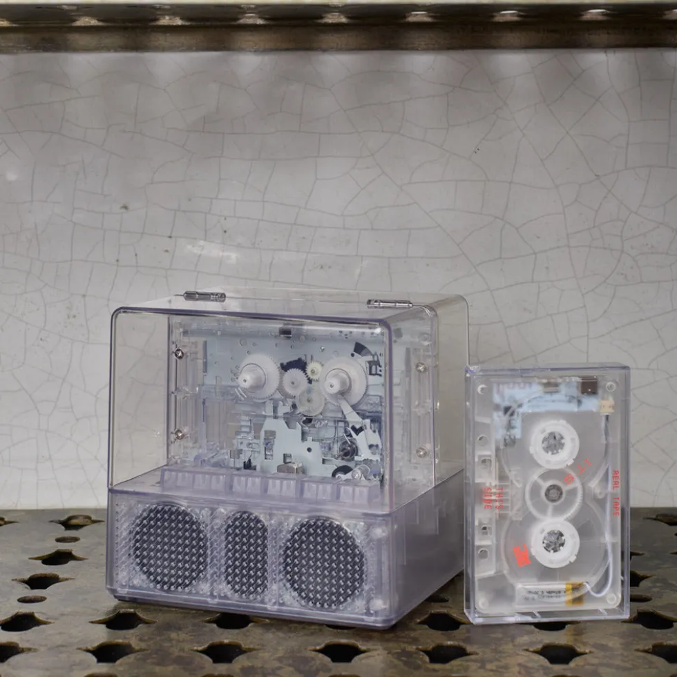 Lecteur cassette et enceinte - Bluetooth 5.0 - Transparent