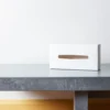 Lot de 2 boîtes de mouchoirs - Blanc