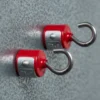 Lot de 2 crochets magnetiques - Rouge
