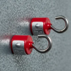 Lot de 2 crochets magnetiques - Rouge