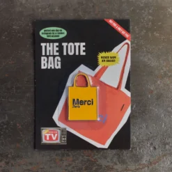 Magnet en métal Merci - Tote bag Jaune