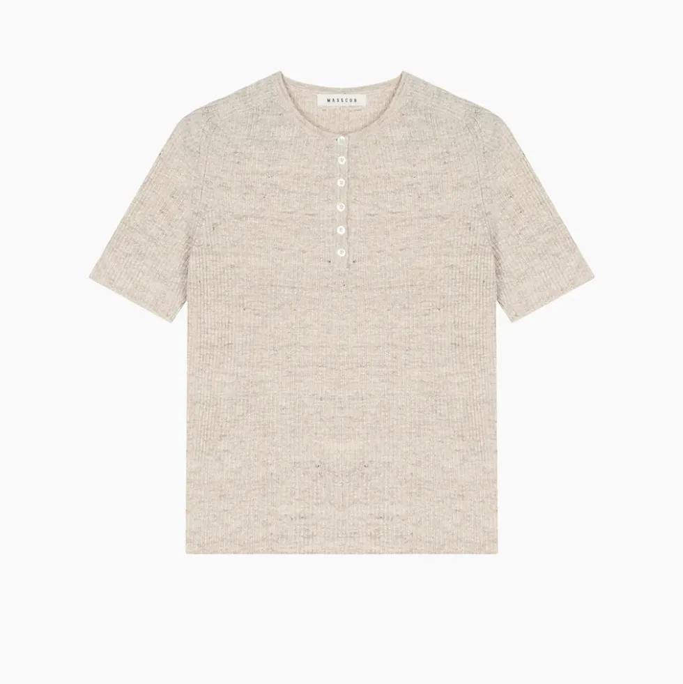 Masscob - T-Shirt en maille Mina - Sand