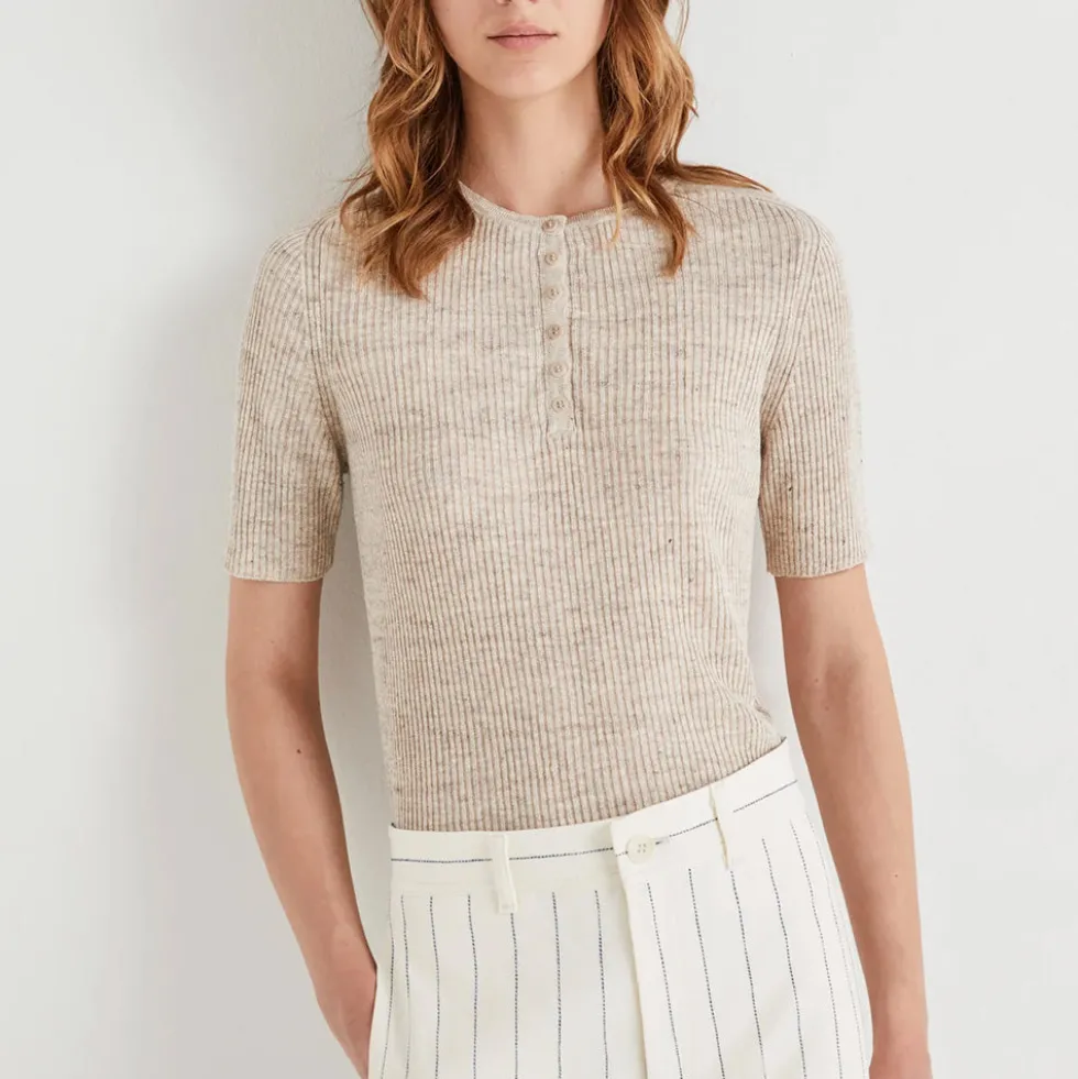 Masscob - T-Shirt en maille Mina - Sand