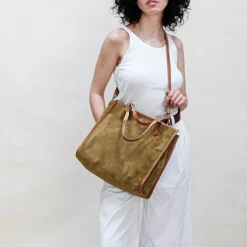 Massimo Palomba - Sac Rose Suede - Caramel