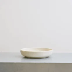 Merci - Assiette creuse en grès - Blanc