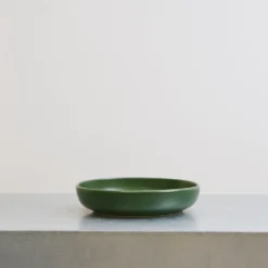 Merci - Assiette creuse en grès - Kaki