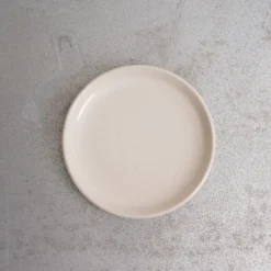 Merci - Assiette plate en grès - Blanc