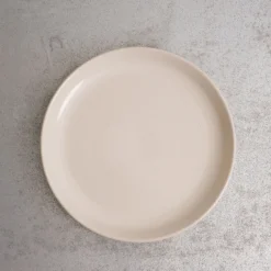 Merci - Assiette plate en grès - Blanc