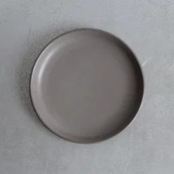 Merci - Assiette plate en grès - Gris Ardoise
