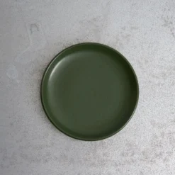 Merci - Assiette plate en grès - Kaki