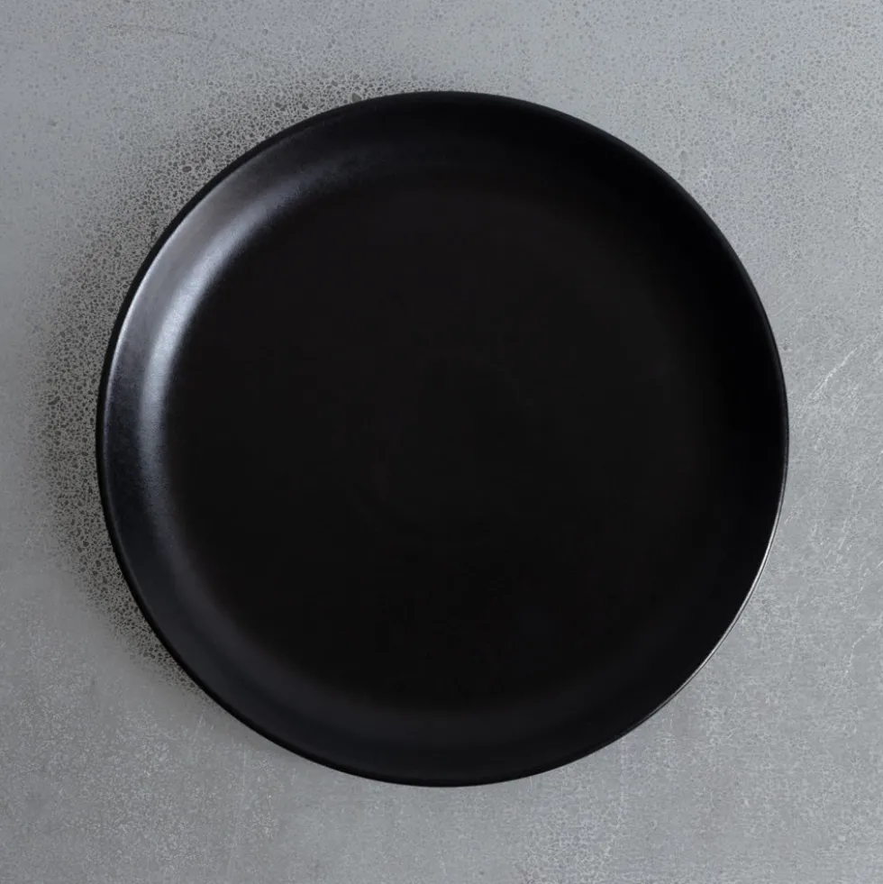 Merci - Assiette plate en grès - Réglisse