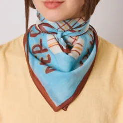 Merci - Bandana Ars Vivendi Virtus Est - Bleu Jaune Marron