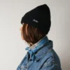 Merci - Bonnet en laine et cachemire - Noir & Blanc