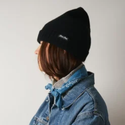Merci - Bonnet en laine et cachemire - Noir & Blanc