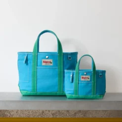 Merci - Cabas Candide - Bleu & Menthe