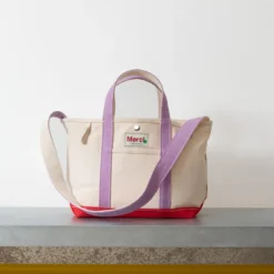 Merci - Cabas Candide - Ecru & Lila & Rouge