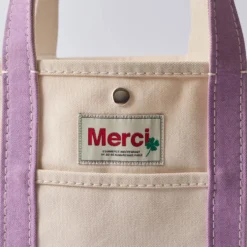 Merci - Cabas Candide - Ecru & Lila & Rouge