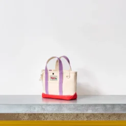 Merci - Cabas Candide - Ecru & Lila & Rouge