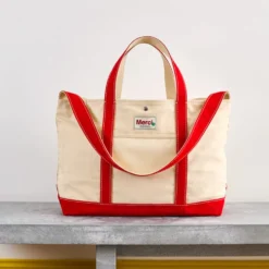 Merci - Cabas Candide en canvas - Rouge