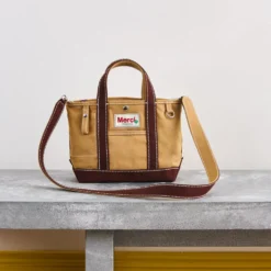 Merci - Cabas Candide en canvas - Marron