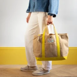 Merci - Cabas Candide en canvas - Jaune