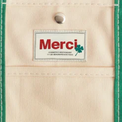 Merci - Cabas Candide en canvas - Vert