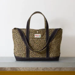 Merci - Cabas Candide en coton XL - Leopard