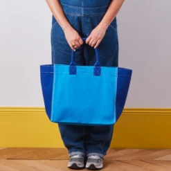 Merci - Cabas Tréfle Bouclette - Bleu