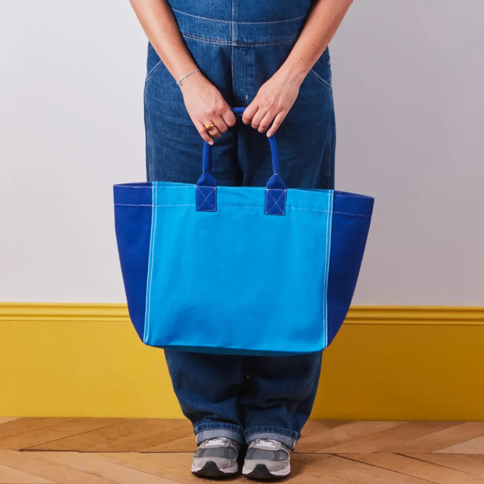 Merci - Cabas Tréfle Bouclette - Bleu