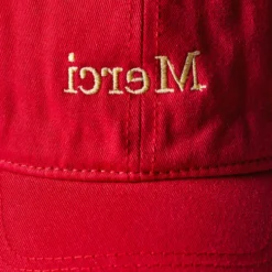 Merci - Casquette Miroir - Rouge & Ecru