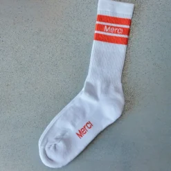 Merci - Chaussettes en coton - Orange tomate