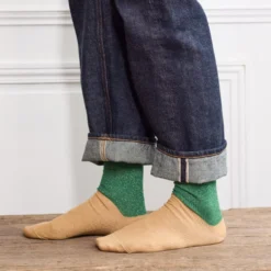 Merci - Chaussettes Ludo - Vert & Or