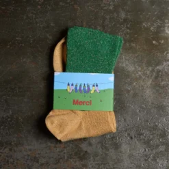 Merci - Chaussettes Ludo - Vert & Or