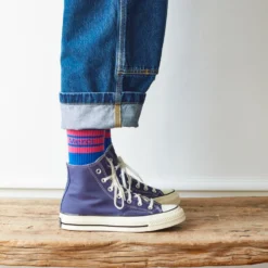 Merci - Chaussettes à rayures - Bleu