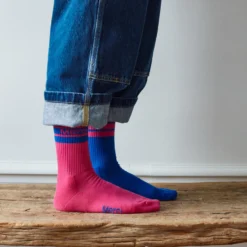 Merci - Chaussettes à rayures - Rose