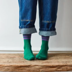 Merci - Chaussettes à rayures - Vert