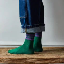 Merci - Chaussettes à rayures - Vert