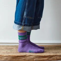 Merci - Chaussettes à rayures - Violet