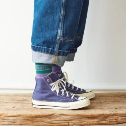 Merci - Chaussettes à rayures - Violet