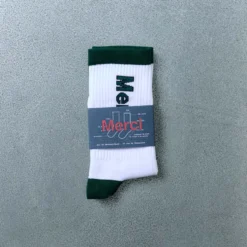 Merci - Chaussettes Scrappy - Blanc Vert