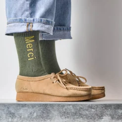 Merci - Chaussettes Scrappy - Kaki Marine