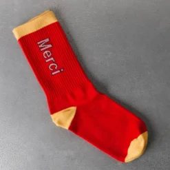 Merci - Chaussettes Scrappy - Rouge & Jaune