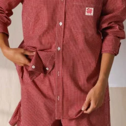 Merci - Chemise Basile - Carreaux Rouge