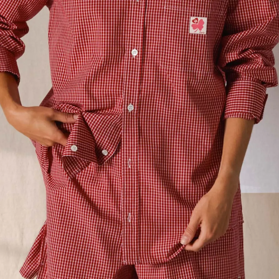Merci - Chemise Basile - Carreaux Rouge