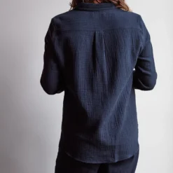 Merci - Chemise en gaze de coton - Marine
