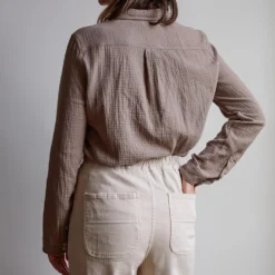 Merci - Chemise en gaze de coton - Beige